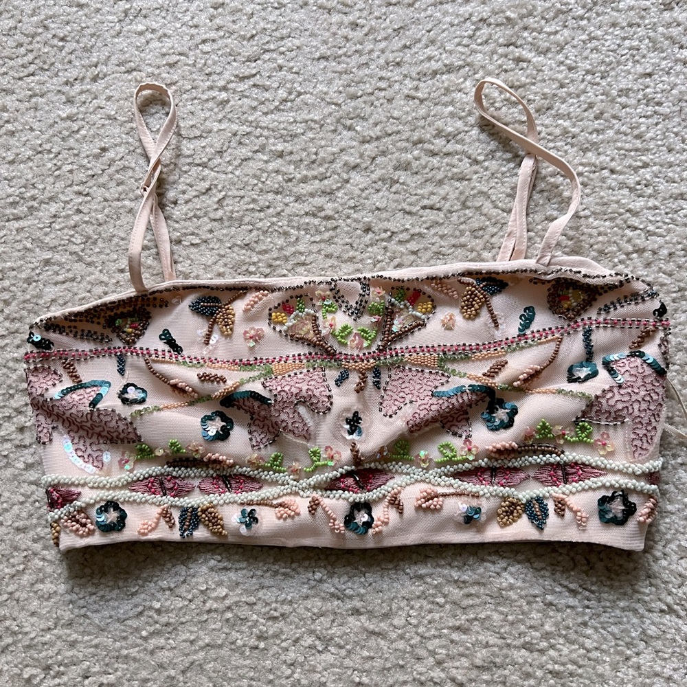 Zara Beaded Crop